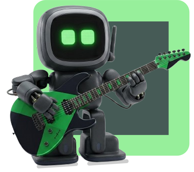 Robot with guitar